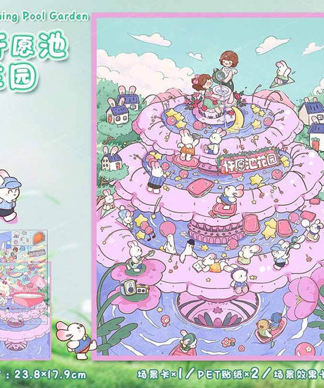 Sweet Wish Tales DIY 3D Scene Stickers 2 Cute Miniature Scenes