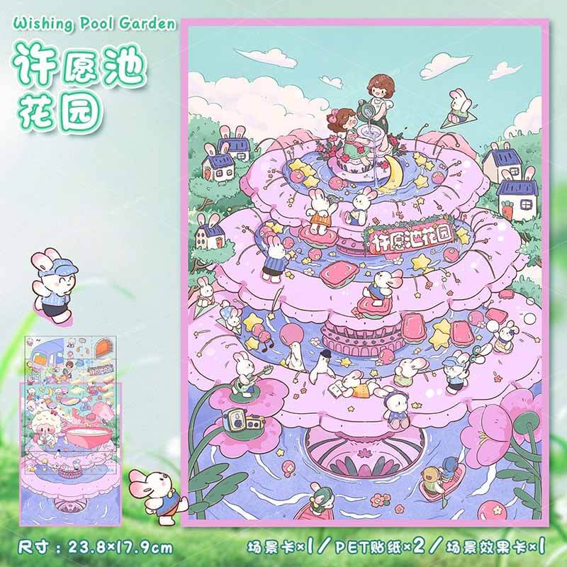 Sweet Wish Tales DIY 3D Scene Stickers 2 Cute Miniature Scenes