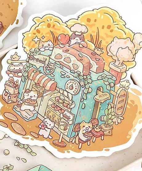 Teacup Tales DIY 3D Scene Stickers 4 Cute Miniature Scenes