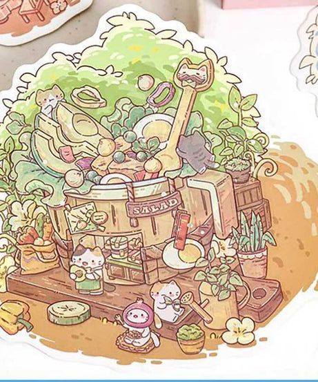 Teacup Tales DIY 3D Scene Stickers 4 Cute Miniature Scenes