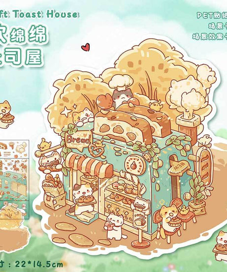 Teacup Tales DIY 3D Scene Stickers 4 Cute Miniature Scenes