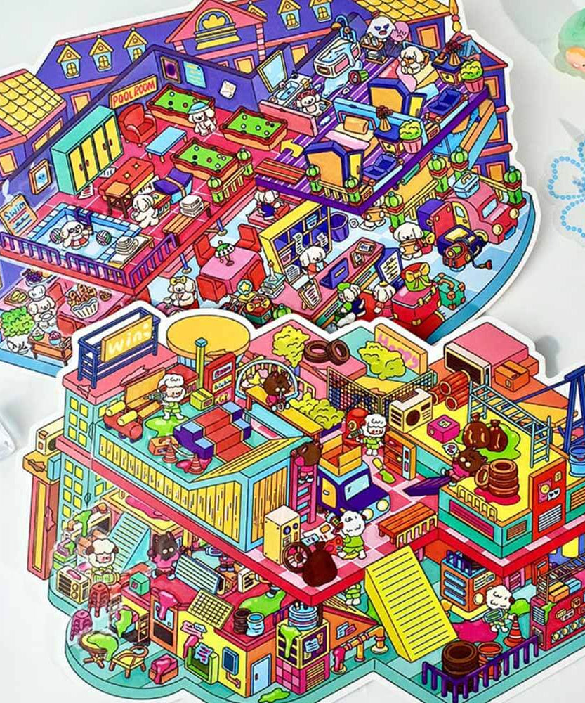 The Haunted Carnival DIY 3D Scene Stickers 2 Cute Miniature Scenes