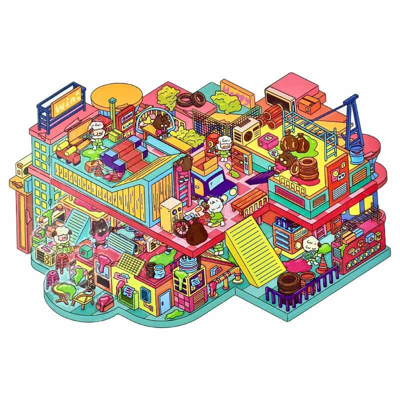 The Haunted Carnival DIY 3D Scene Stickers 2 Cute Miniature Scenes