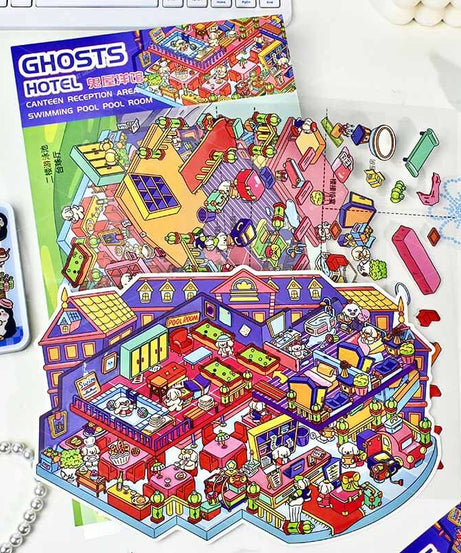 The Haunted Carnival DIY 3D Scene Stickers 2 Cute Miniature Scenes