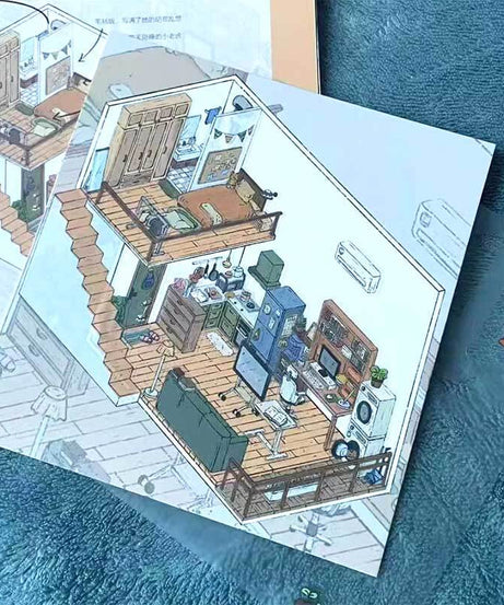 Tiny Town Tales DIY 3D Scene Stickers 4 Cute Miniature Scenes