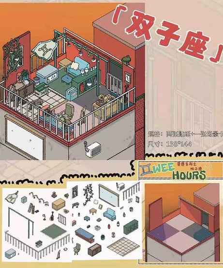 Tiny Town Tales DIY 3D Scene Stickers 4 Cute Miniature Scenes