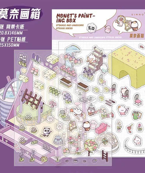 Crystal Ball DIY 3D Scene Stickers 4 Cute Miniature Scenes