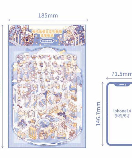 Tranquil Paradise DIY 3D Scene Stickers 3 Cute Miniature Scenes