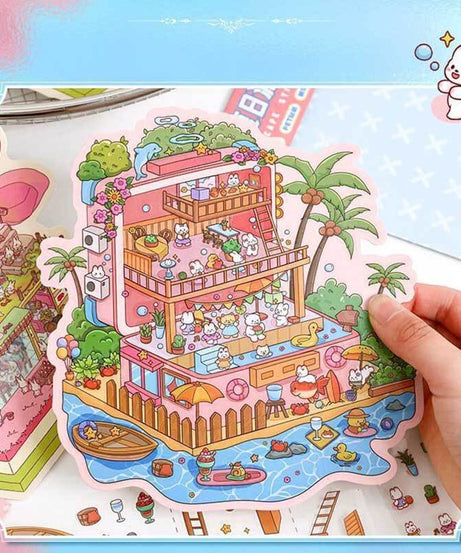 Treat Time DIY 3D Scene Stickers 2 Cute Miniature Scenes