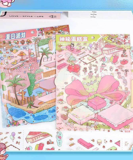 Treat Time DIY 3D Scene Stickers 2 Cute Miniature Scenes