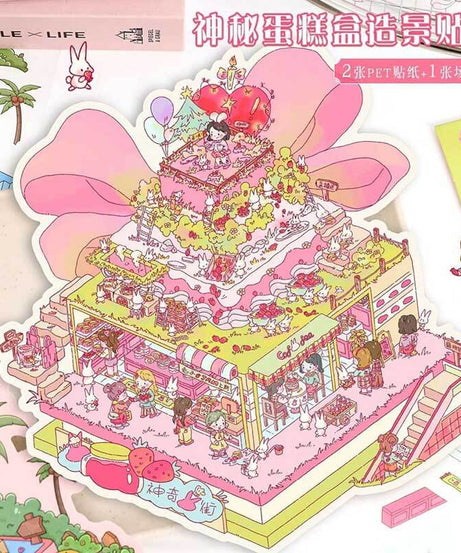 Treat Time DIY 3D Scene Stickers 2 Cute Miniature Scenes