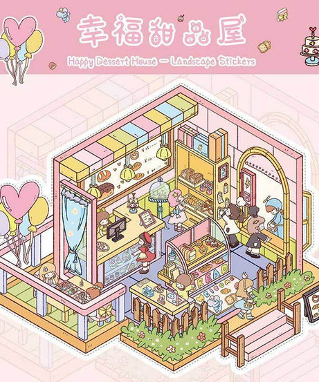 Urban Escapes DIY 3D Scene Stickers 4 Cute Miniature Scenes