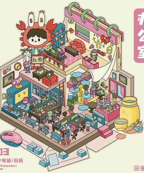 Urban Escapes DIY 3D Scene Stickers 4 Cute Miniature Scenes
