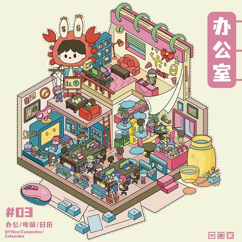 Urban Escapes DIY 3D Scene Stickers 4 Cute Miniature Scenes