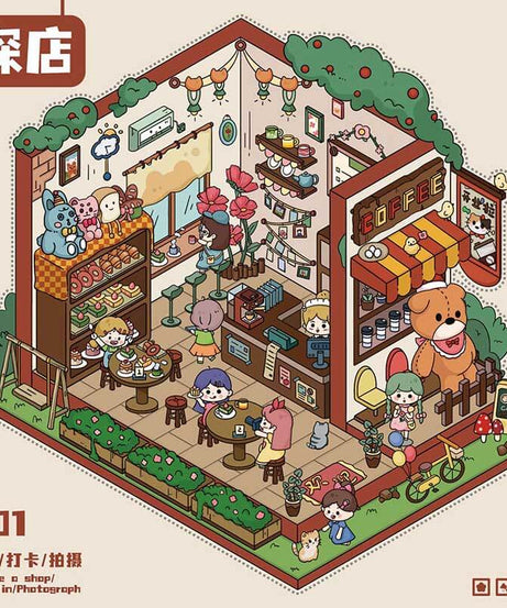 Urban Escapes DIY 3D Scene Stickers 4 Cute Miniature Scenes