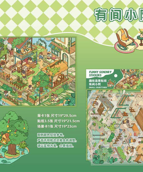 Urban Strolls DIY 3D Scene Stickers 5 Cute Miniature Scenes