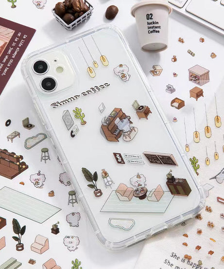 Stickers Scene, Make your Own Warm Home|Music Bar|Hot Spring|Gymnasium