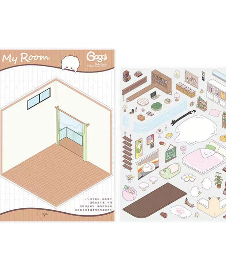 DIY 3D Sticker Scenes! Outdoor Party|Halloween|Apartment|Bakery Shop