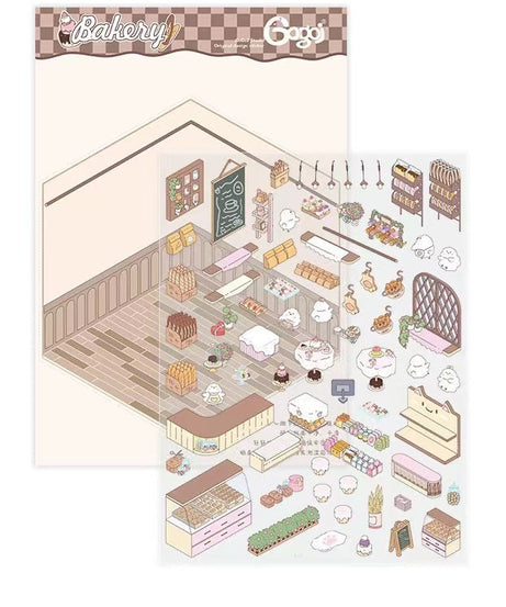 DIY 3D Sticker Scenes! Outdoor Party|Halloween|Apartment|Bakery Shop
