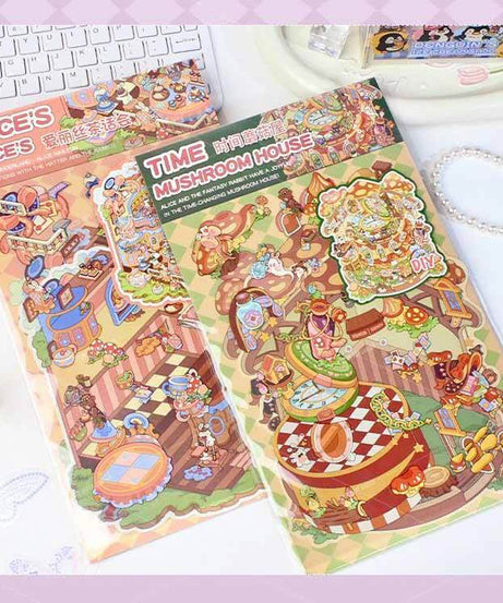 Whimsical Hour DIY 3D Scene Stickers 2 Cute Miniature Scenes