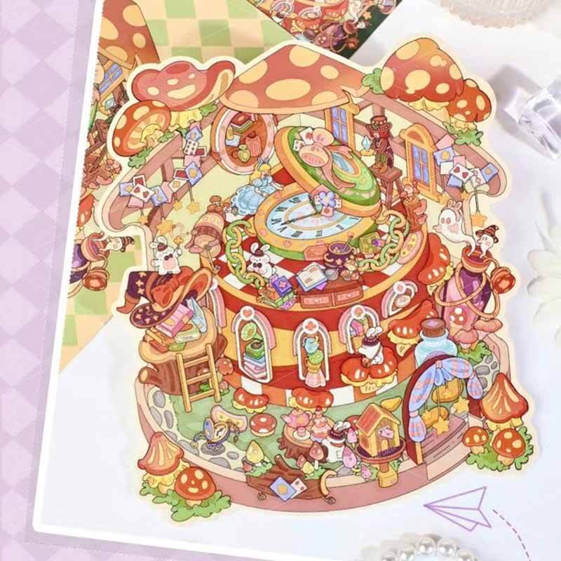 Whimsical Hour DIY 3D Scene Stickers 2 Cute Miniature Scenes