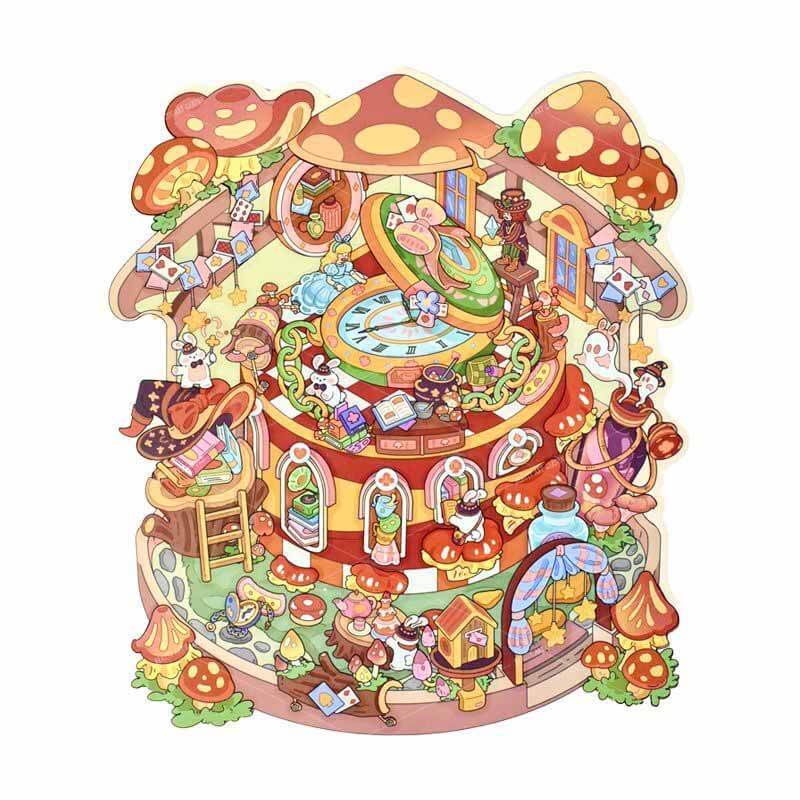 Whimsical Hour DIY 3D Scene Stickers 2 Cute Miniature Scenes