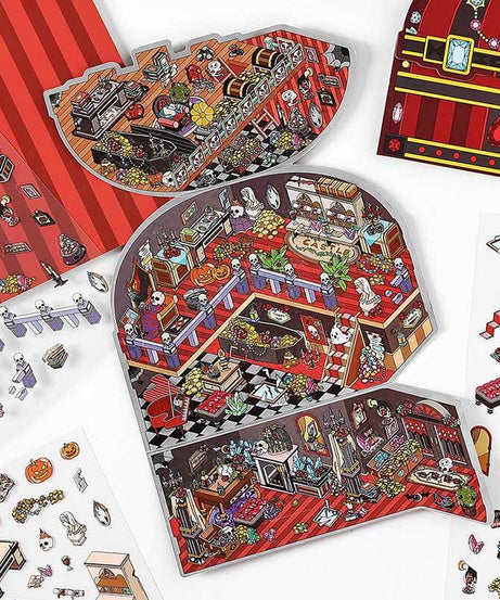 Whimsical Treasures DIY 3D Scene Stickers 4 Cute Miniature Scenes