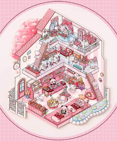 Wonder Spots DIY 3D Scene Stickers 4 Cute Miniature Scenes