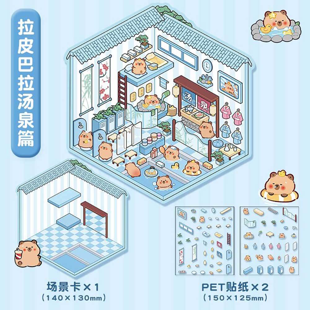 Wonderful Shop DIY 3D Scene Stickers 4 Cute Miniature Scenes