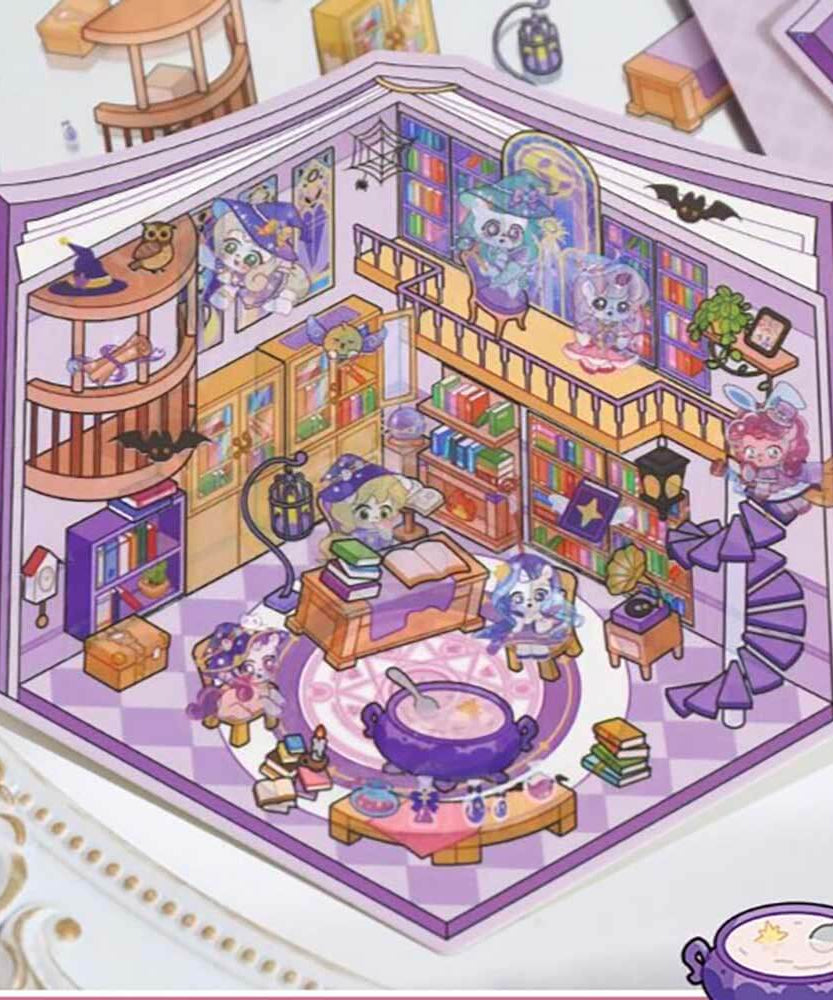 Wonderful Shop DIY 3D Scene Stickers 4 Cute Miniature Scenes