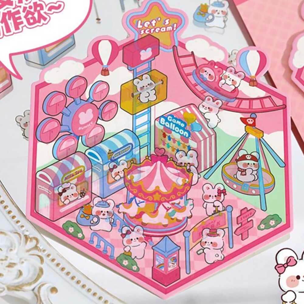 Wonderful Shop DIY 3D Scene Stickers 4 Cute Miniature Scenes