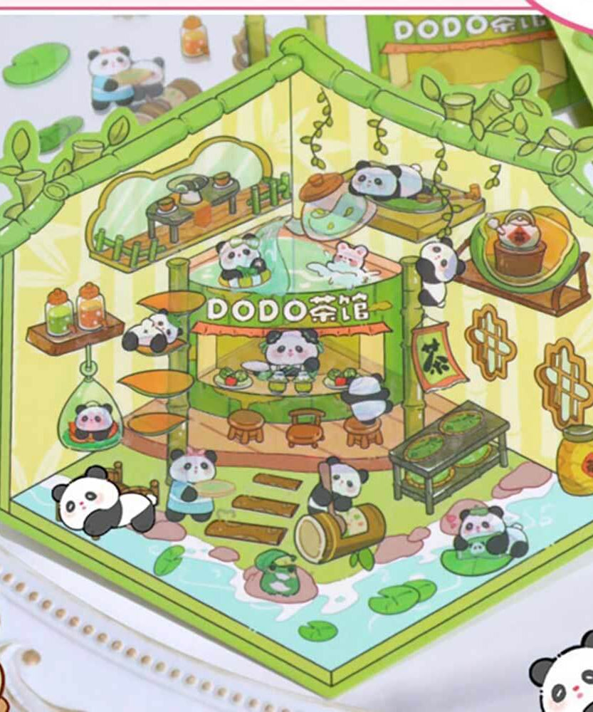 Wonderful Shop DIY 3D Scene Stickers 4 Cute Miniature Scenes