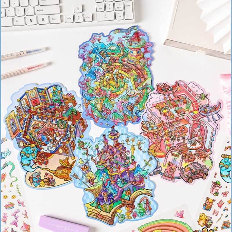 Wonders of Magic DIY 3D Scene Stickers 4 Cute Miniature Scenes