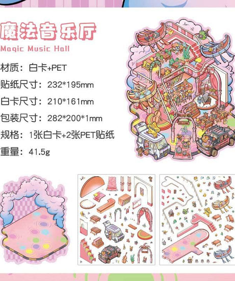 Wonders of Magic DIY 3D Scene Stickers 4 Cute Miniature Scenes