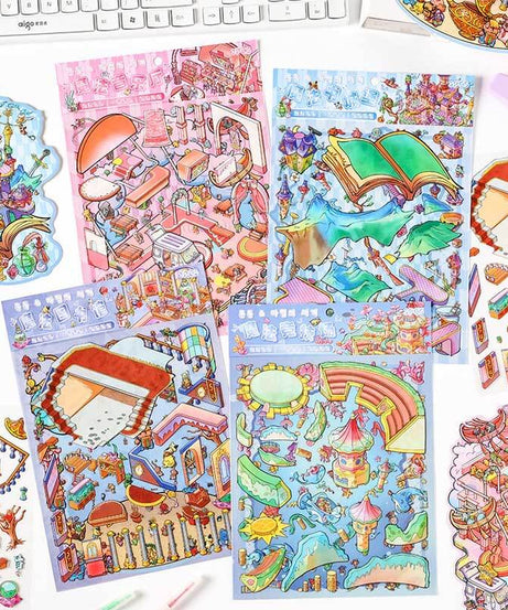 Wonders of Magic DIY 3D Scene Stickers 4 Cute Miniature Scenes