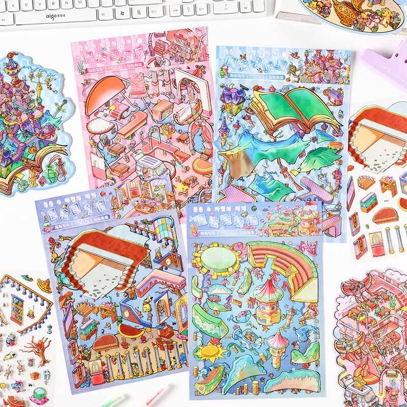 Wonders of Magic DIY 3D Scene Stickers 4 Cute Miniature Scenes