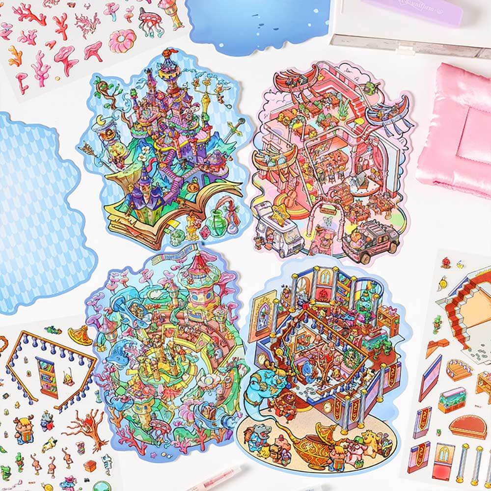 Wonders of Magic DIY 3D Scene Stickers 4 Cute Miniature Scenes