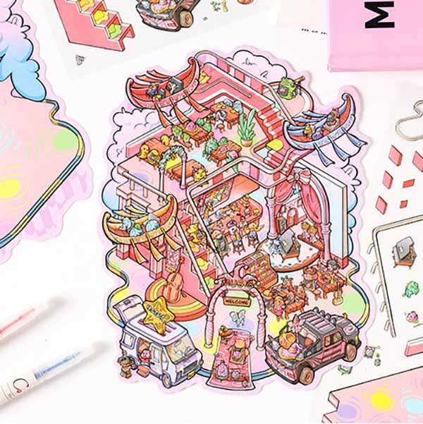 Wonders of Magic DIY 3D Scene Stickers 4 Cute Miniature Scenes