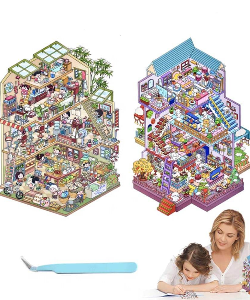 Time Apartment Scene Stickers 2 Cute Miniature Scenes