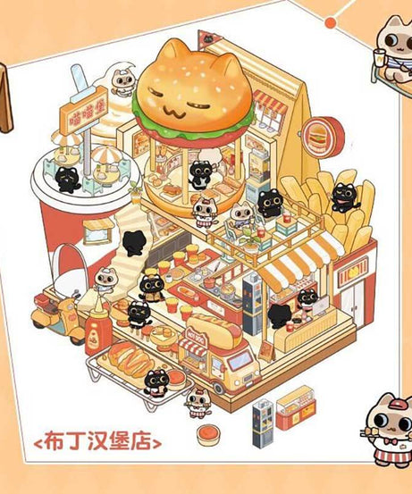 Delicious Restaurant DIY 3D Scene Stickers 4 Cute Miniature Scenes