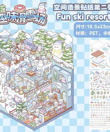 World Space DIY 3D Sticker Collection 4 Cute Miniature Scenes