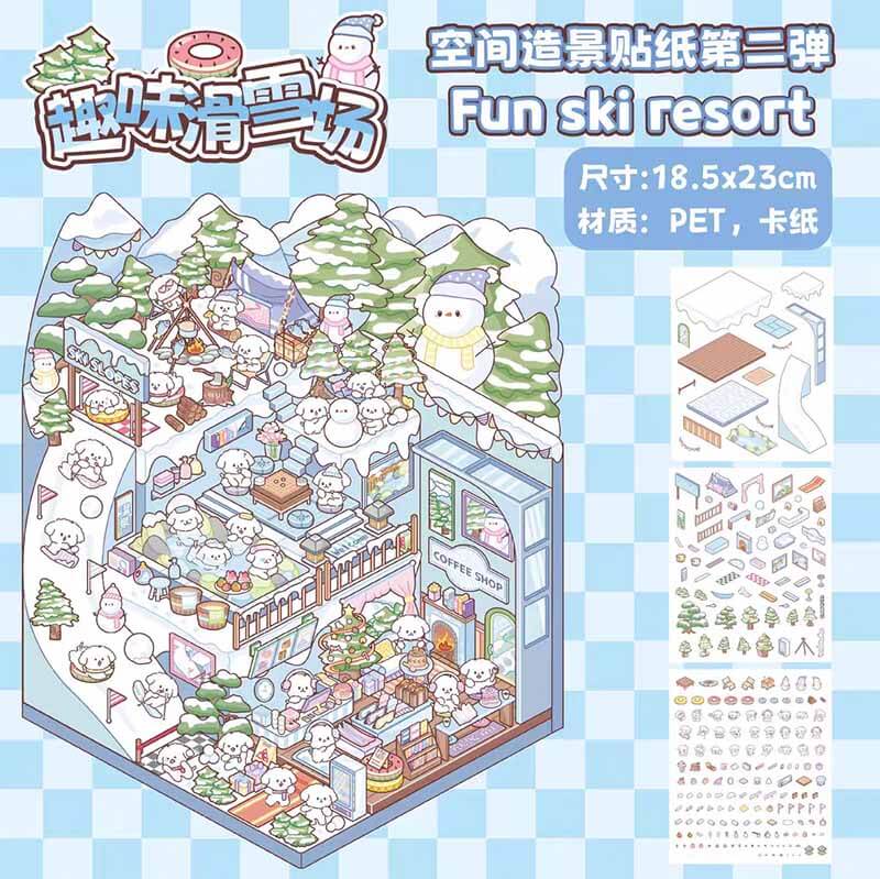 World Space DIY 3D Sticker Collection 4 Cute Miniature Scenes