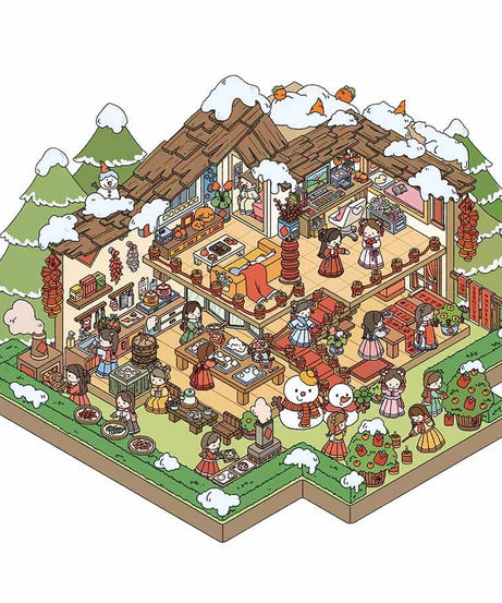 Magic Potion Shop DIY 3D Scene Stickers 4 Cute Miniature Scenes