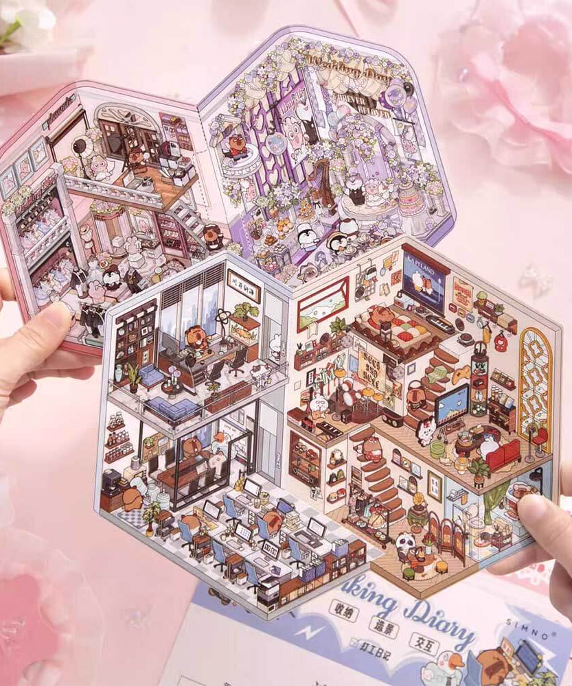 Wedding March DIY 3D Scene Stickers 2 Cute Miniature Scenes