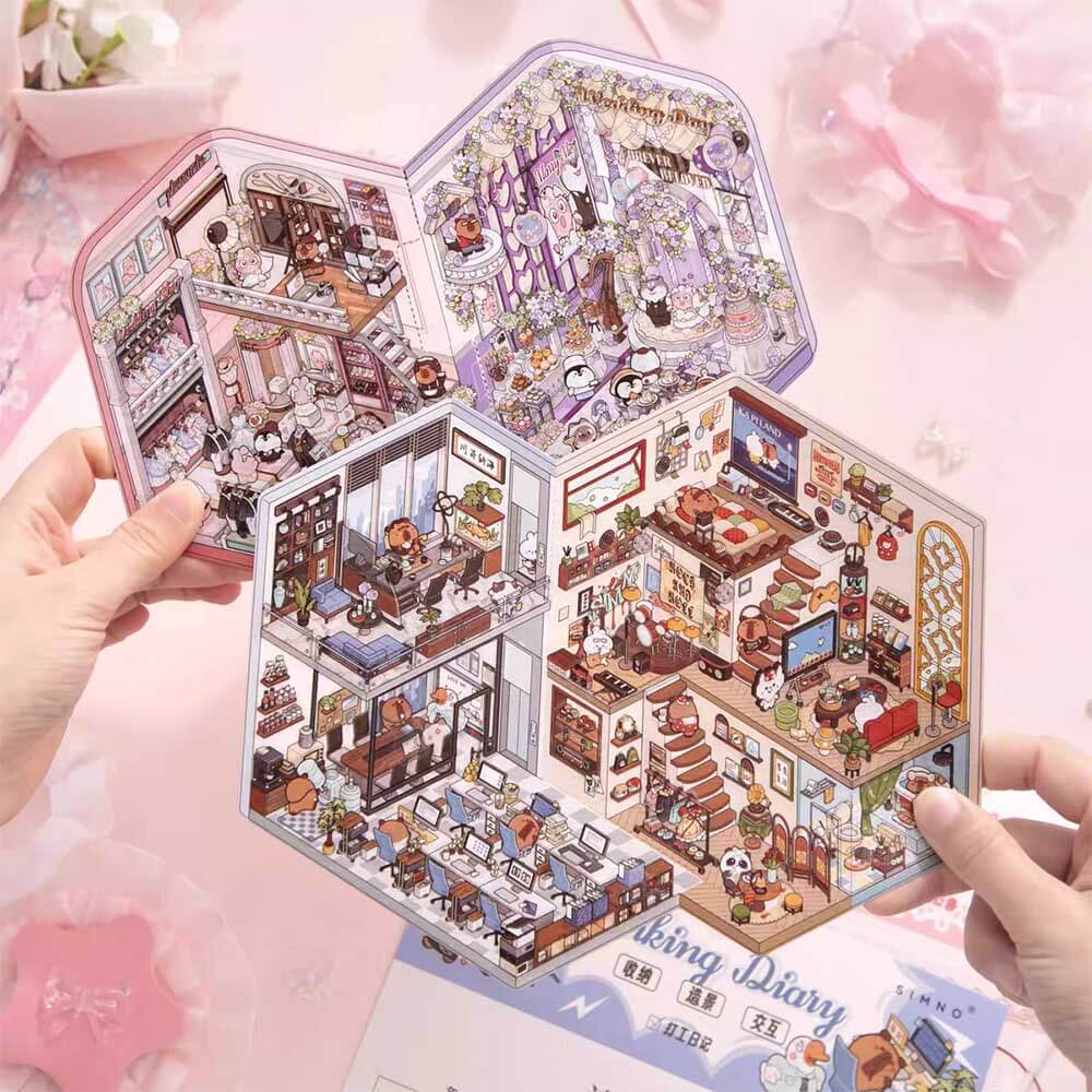 Wedding March DIY 3D Scene Stickers 2 Cute Miniature Scenes