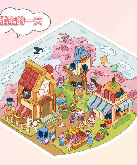 Sweet Farm DIY 3D Scene Stickers 4 Cute Miniature Scenes