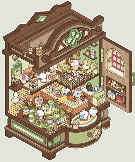 Magic Ark World DIY 3D Scene Stickers 4 Cute Miniature Scenes
