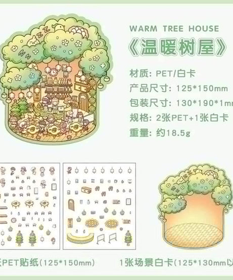 Realm of Dreams Scene Stickers - 4 Lovely Miniature Scenes