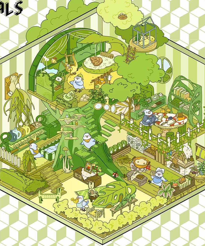 Fantasy Land DIY 3D Scene Stickers 4 Cute Miniature Scenes
