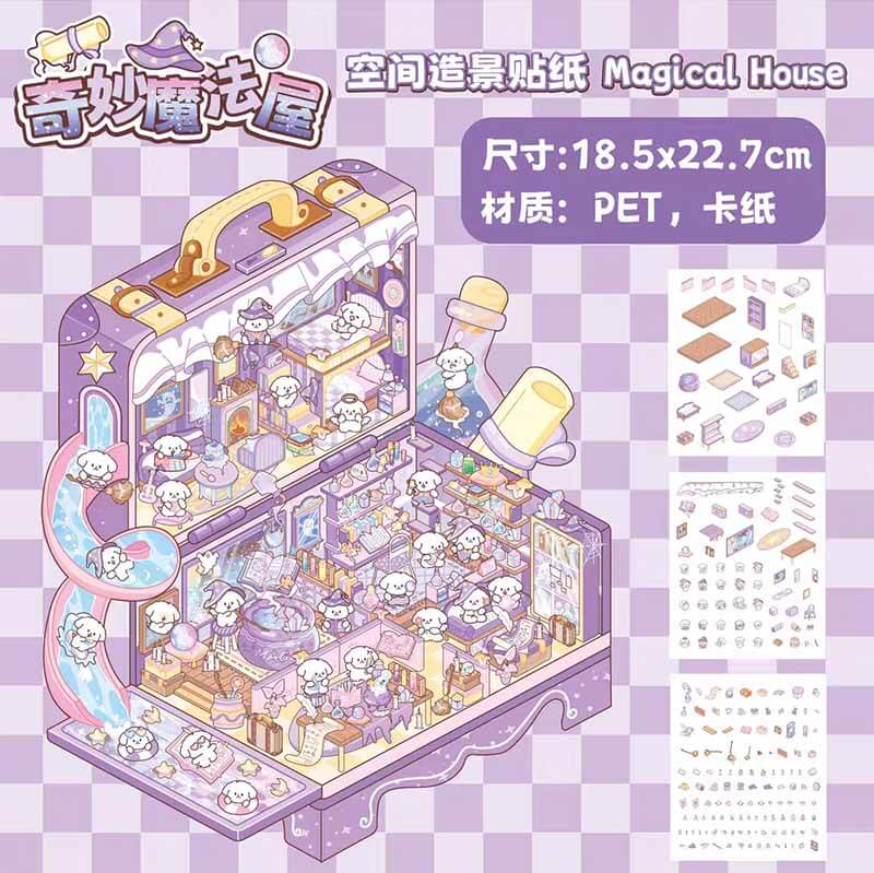 Toybox World DIY 3D Sticker Collection 4 Cute Miniature Scenes